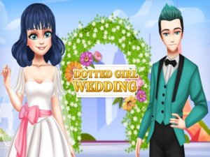 Dotted Girl Wedding Dress Up