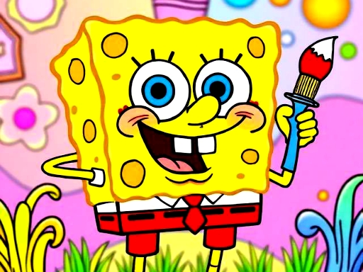 Easy Coloring Spongy Adventure Online Coloring Game