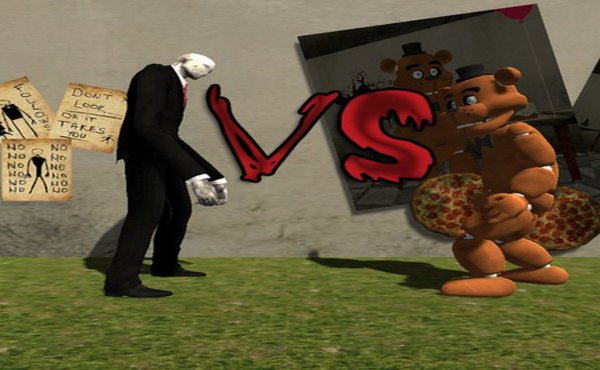 Slenderman vs Freddy Action Game