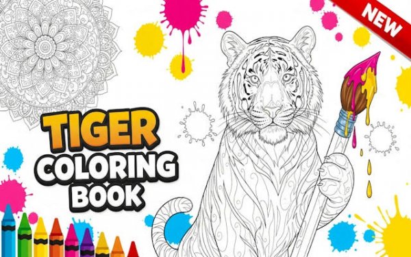 Tiger Coloring Book: Free Online Art & Relaxation Game